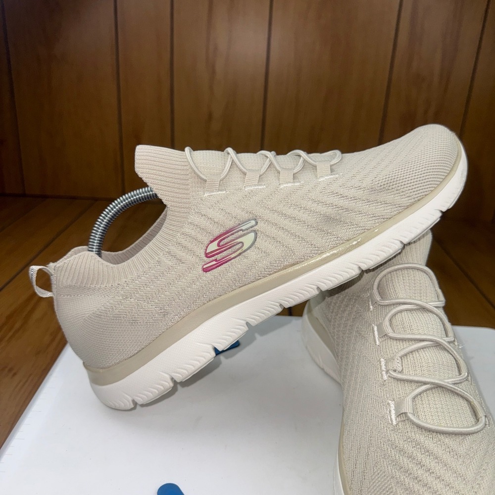 Skechers Summits Quick Getaway Taupe Bungee Slip On Sneakers 179085R Women 11